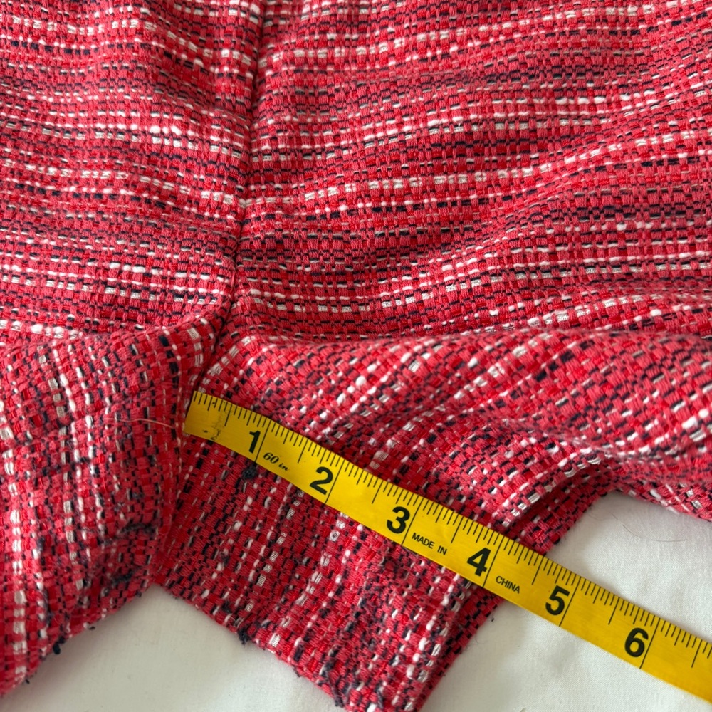 ARTISAN NY Pink/Orange TWEED Chino RETRO Shorts Women's Size 2 LOW RISE Pockets - Picture 6 of 6